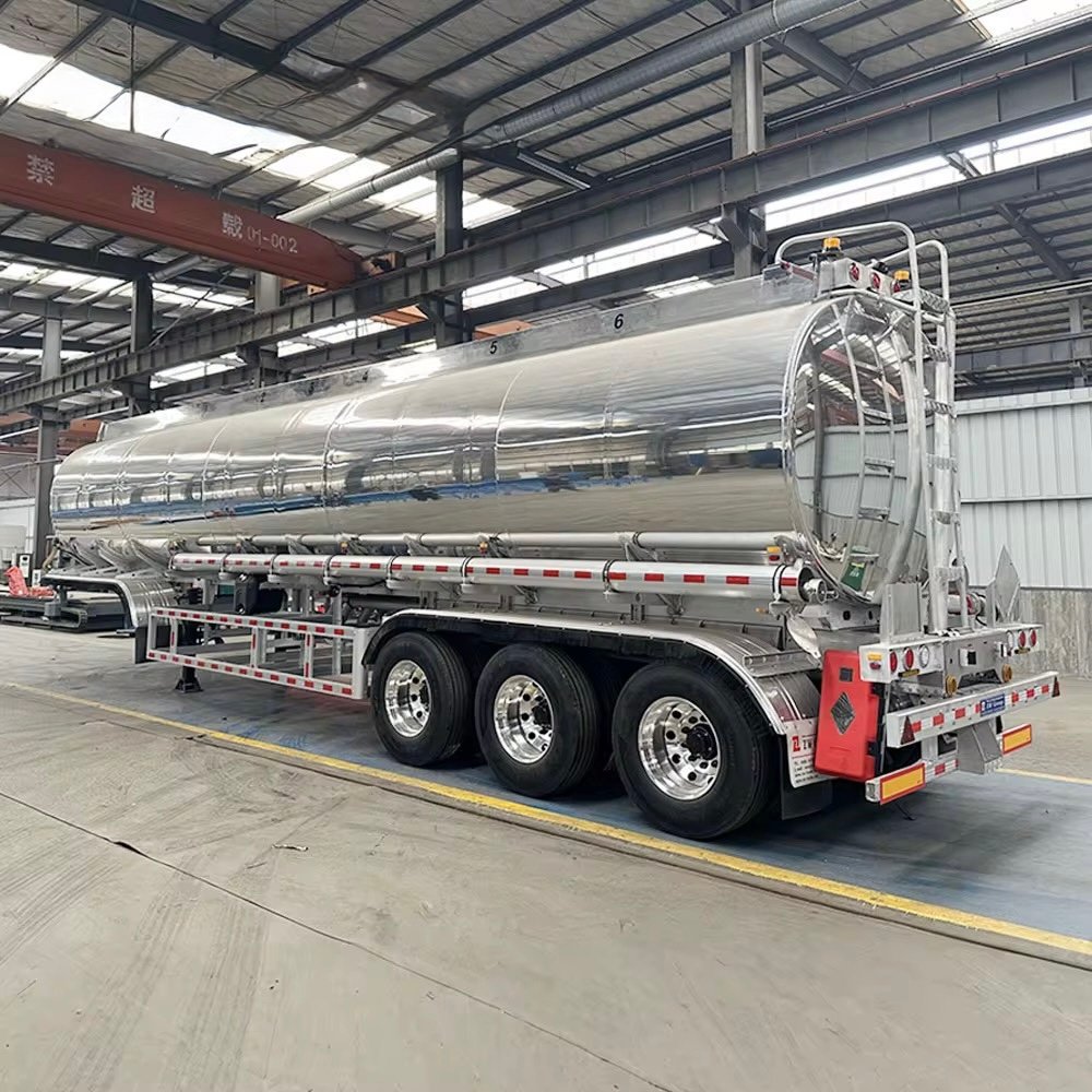 High Quality 45000L 3 Axle Aluminum Alloy Diesel Fuel Tanker Semi Trailer