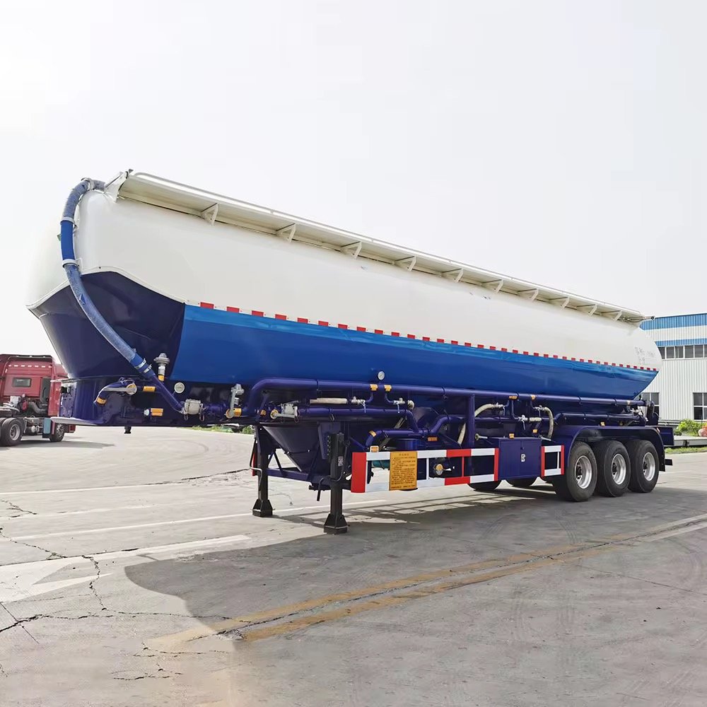 ZW group High Quality 60 Cubic Meter Aluminum Dry Bulk Tanker Trailer 3 Axle for Sugar and Grain Powder