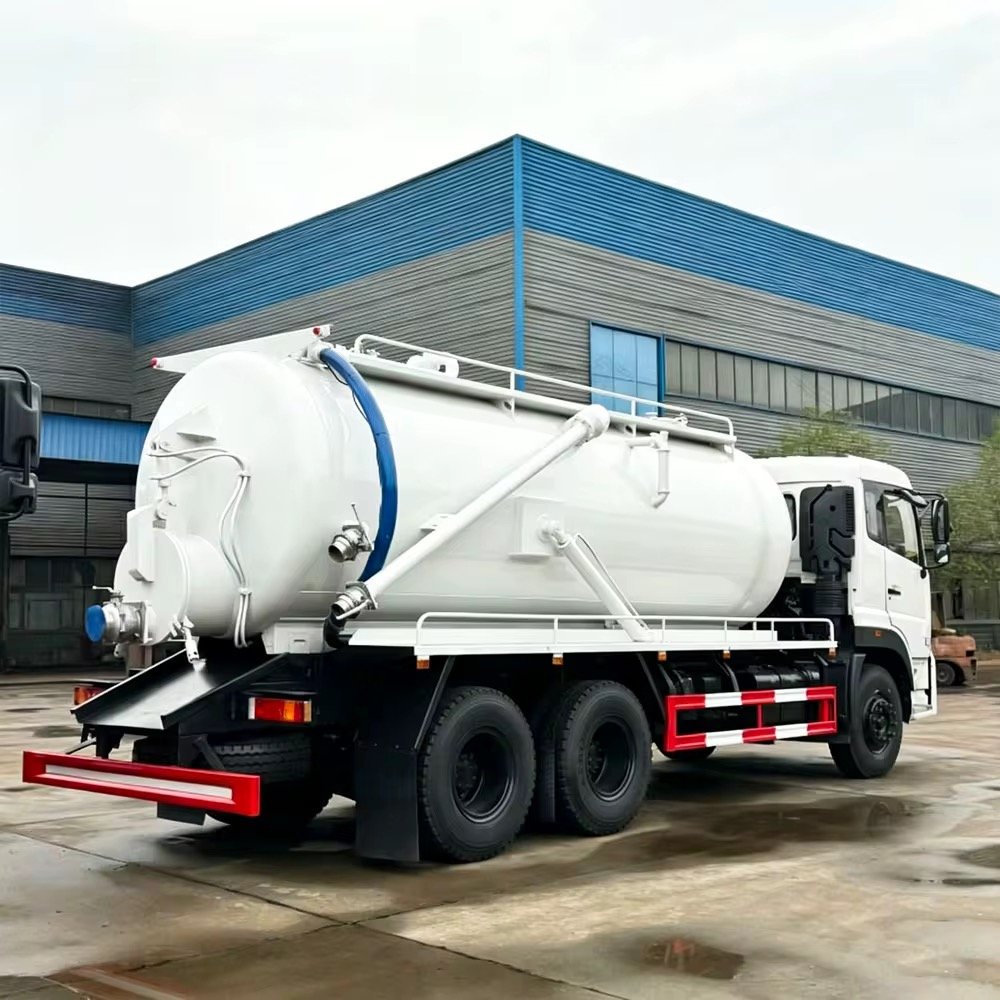 Dongfeng 6x4 Sewage Vacuum Truck High Suction Power Tanker for Septic Tank Cleaning thumbnail