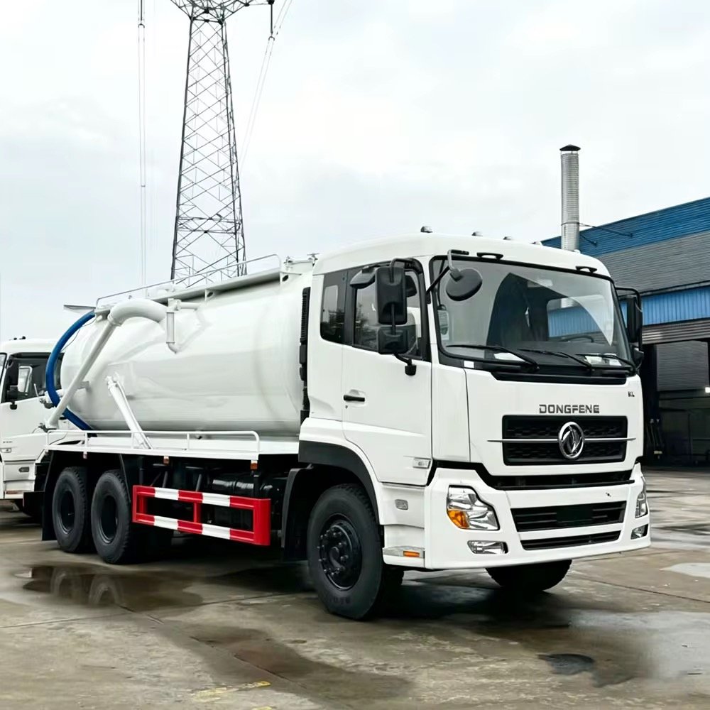 Dongfeng 6x4 Sewage Vacuum Truck High Suction Power Tanker for Septic Tank Cleaning