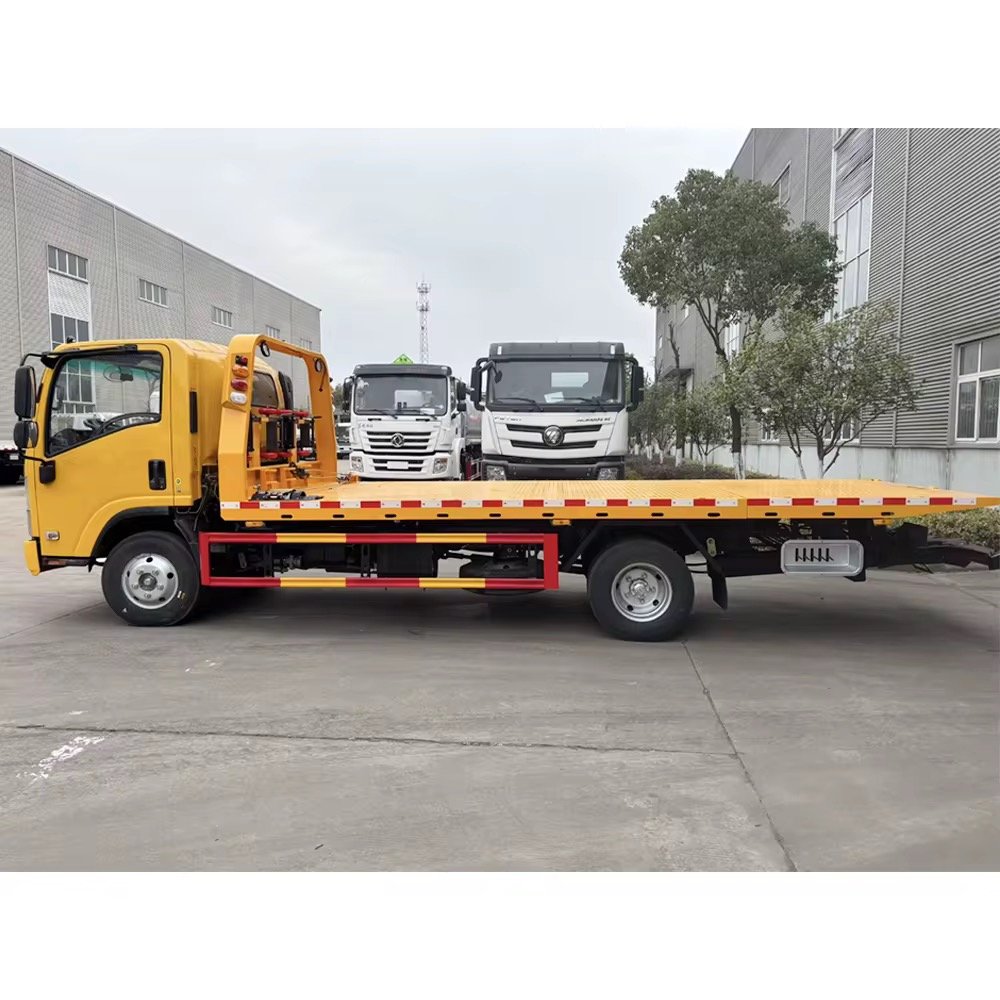 ISUZU 4x2 10T Flatbed Tow Truck 10 Ton Hydraulic Wrecker Truck Euro 5 Engine Heavy Duty
