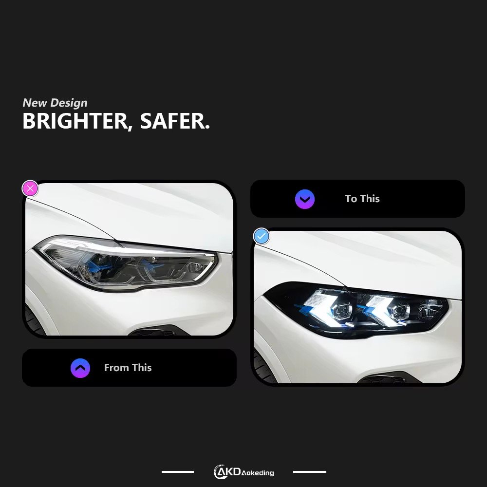 BMW X5 G05 LED Headlights 2019-2022 X6 G06 Plug and Play Headlights thumbnail