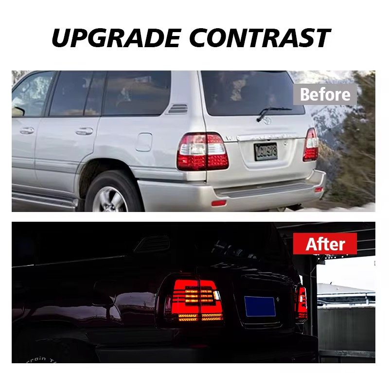 Modified LED Tail Lamp & Headlights for LC100 1998-2003 8000K Color Temperature thumbnail