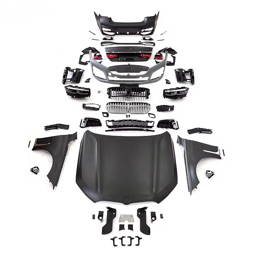 7 SERIES F02 to G12 LCI MP STYLE BODY KIT 2009-2015 FRONT BUMPER HEAD LIGHT SIDE SKIRT FACELIFT 7S F02 to G12 CAR BUMPERS thumbnail