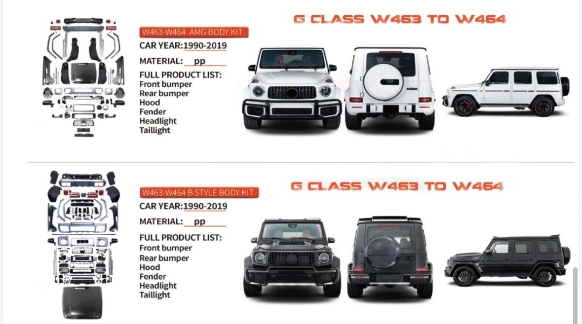 BENZ G CLASS W463 TO W464 BODY KITS UPGRADE