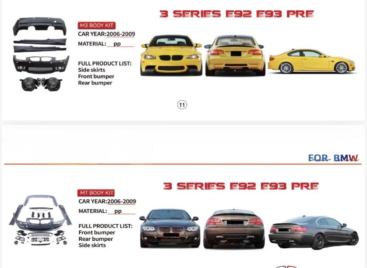 BMW 3 SERIES E92 E93 PRE BODY KITS UPGRADE