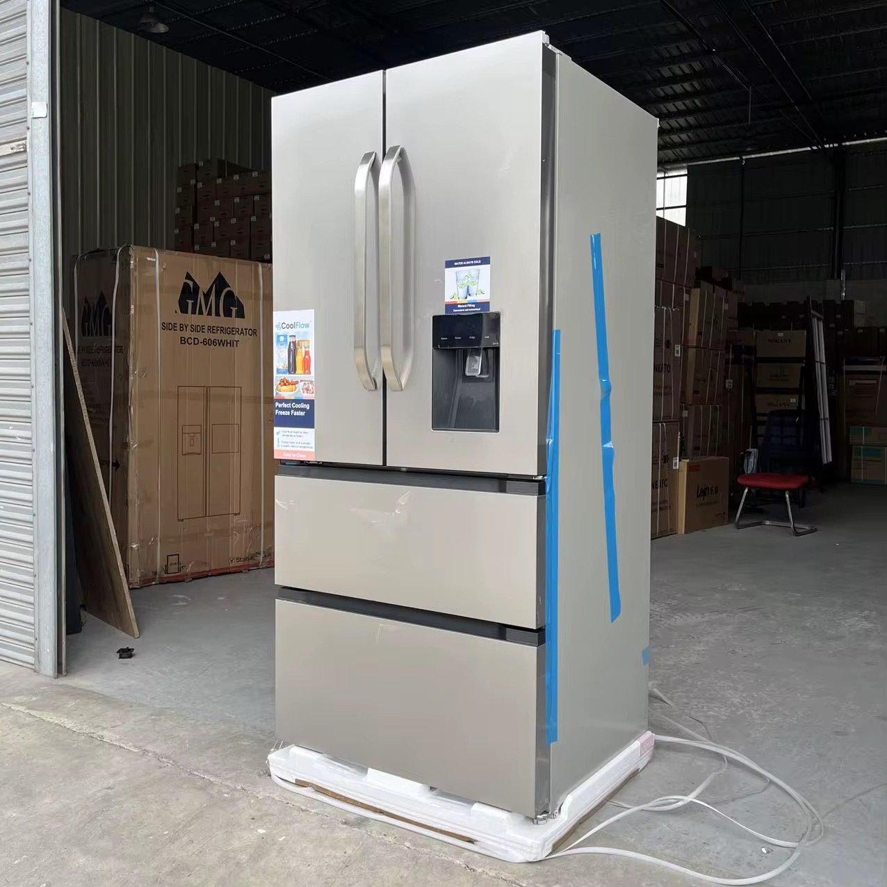 French Door Refrigerator Stainless Steel Body 628L